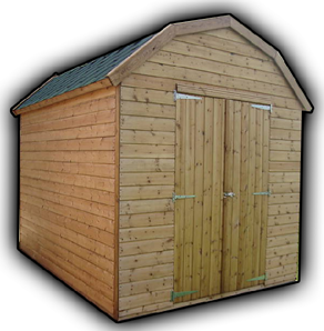 Dutch barn garden building with double doors